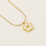 Gold color / 1 Piece Simple Series Daily Letter M Stainless Steel  Gold Color Shell Women's Pendant Necklaces Picture13